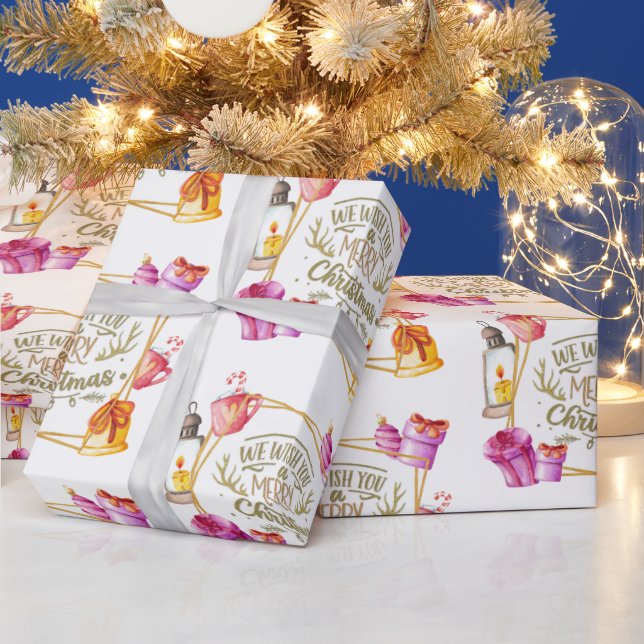 We Wish You a Merry Christmas Gift Wrapping Paper (Holidays)