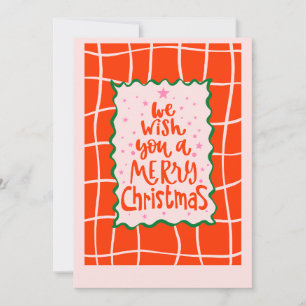 We Wish You a Merry Christmas Holiday Card