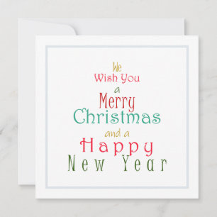 "We Wish You a Merry Christmas"  Holiday Card
