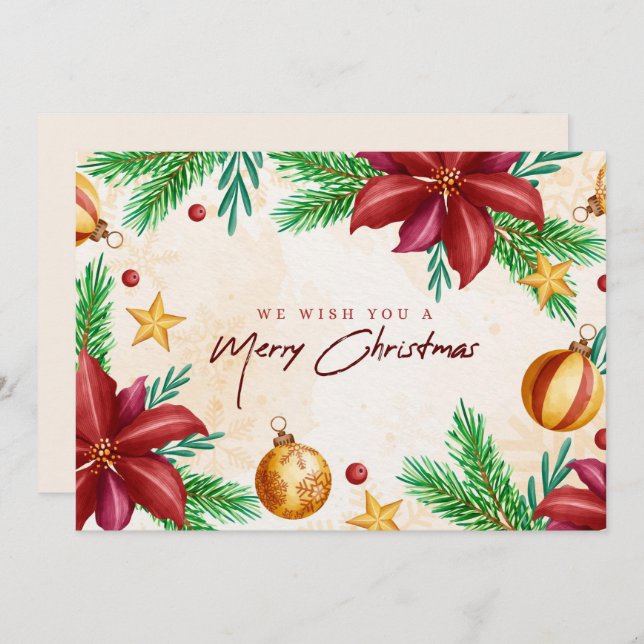 We Wish you a Merry Christmas Holiday Card (Front/Back)