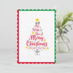 We Wish You a Merry Christmas Holiday Card