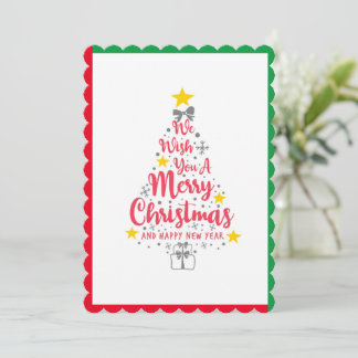 We Wish You a Merry Christmas Holiday Card