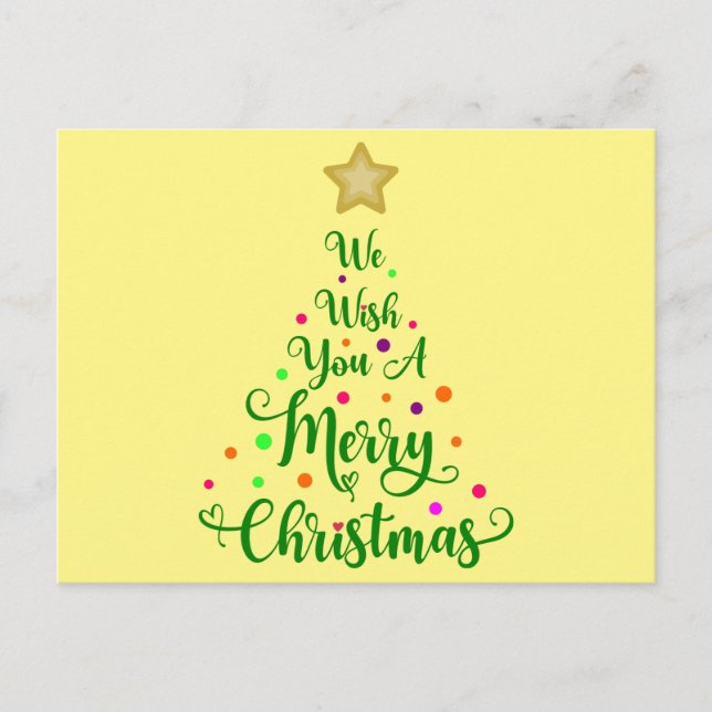 we wish you a merry Christmas Invitation Postcard (Front)