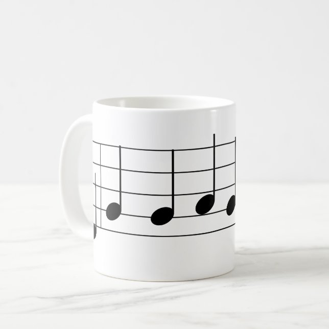We Wish You a Merry Christmas Music Note Holiday Coffee Mug (Front Left)