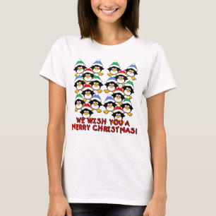 WE WISH YOU A MERRY CHRISTMAS PENGUINS T-Shirt
