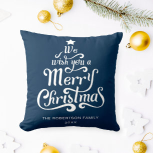 We wish you a Merry Christmas personalised  Cushion