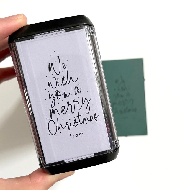 We wish you a Merry Christmas personalised gift Self-inking Stamp (Creator Uploaded)