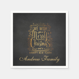 We Wish You A Merry Christmas personalised Napkin