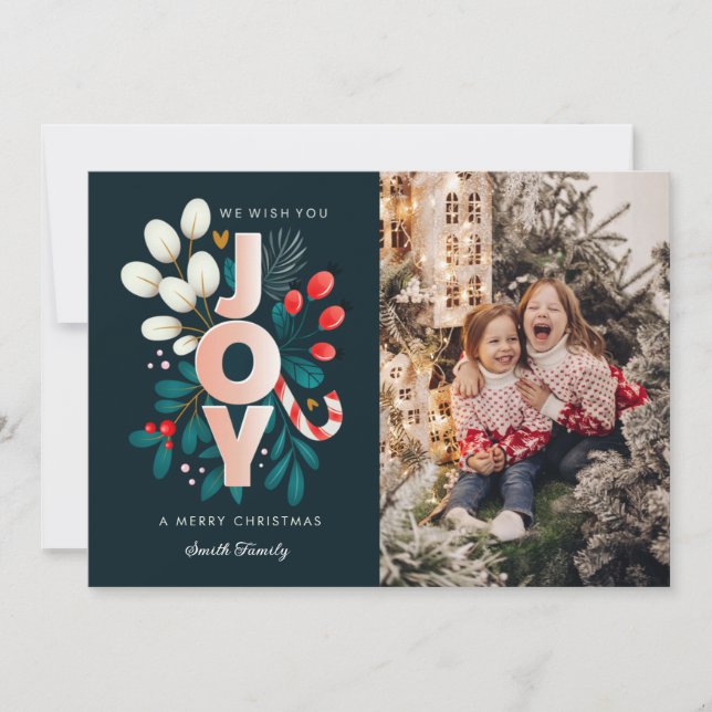 We Wish You A Merry Christmas Photo Card (Front)