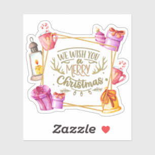 We Wish You a Merry Christmas Pink and Purple