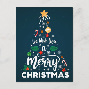We wish you a Merry Christmas Postcard