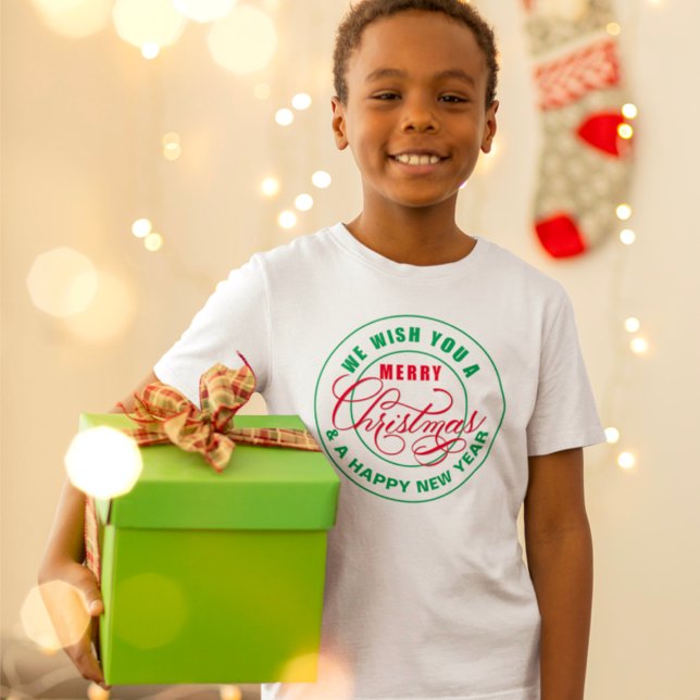 We Wish You a Merry Christmas Red and Green T-Shirt (Creator Uploaded)