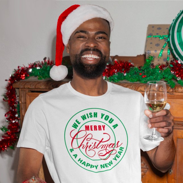 We Wish You a Merry Christmas Red and Green T-Shirt (Creator Uploaded)