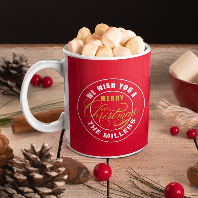 We Wish You a Merry Christmas Red  Coffee Mug (Creator Uploaded)