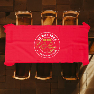 We Wish You a Merry Christmas Red  Tablecloth