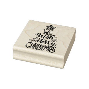 We Wish You a Merry Christmas Rubber Stamp