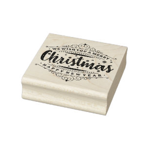 We Wish you a Merry Christmas Rubber Stamp