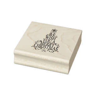 We wish you a Merry Christmas Rubber Stamp