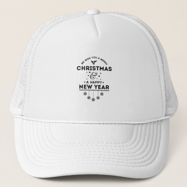 We Wish You a Merry Christmas Trucker Hat (Front)