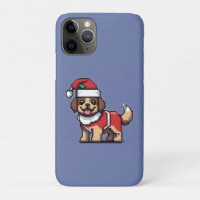 We wish you a merry christmas with cute dog santa 