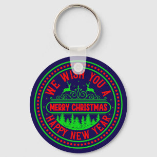 We Wish You Merry Christmas Happy New Year-13395 Key Ring
