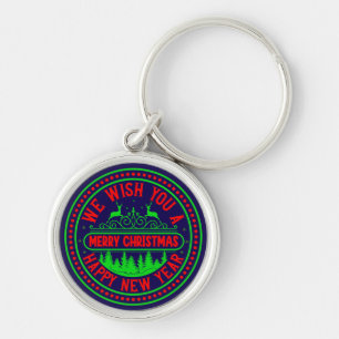 We Wish You Merry Christmas Happy New Year-13395 Key Ring