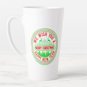 We Wish You Merry Christmas Happy New Year-13395 Latte Mug