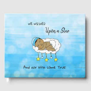 We Wished Upon a Star Boy's Baby Shower Ethnic Guest Book