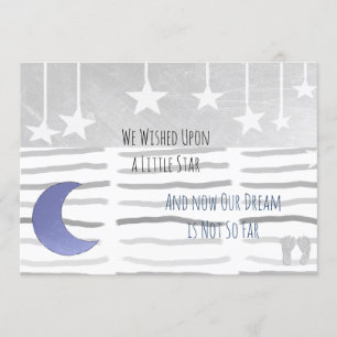 We Wished Upon a Star Boy's Baby Shower Invitation