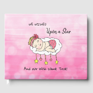 We Wished Upon a Star Girl's Baby Shower Guest Book