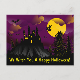 We Witch You A Happy Halloween Postcard