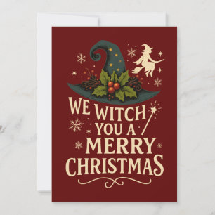 We Witch You a Merry Christmas Invitation