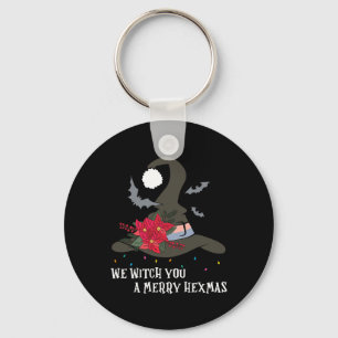 We Witch You Merry Hexmas Witchy Christmas Wiccan Key Ring