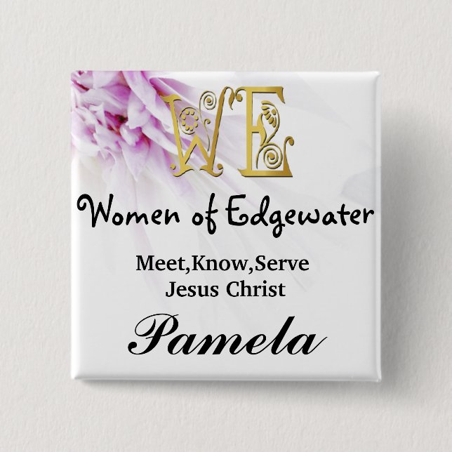 WE Women of Edgewater 15 Cm Square Badge (Front)