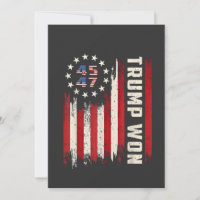 We Won TRUMP INAUGURATION American Flag