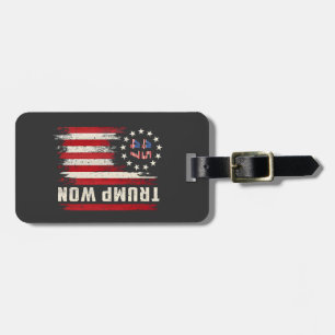 We Won TRUMP INAUGURATION American Flag  Luggage Tag