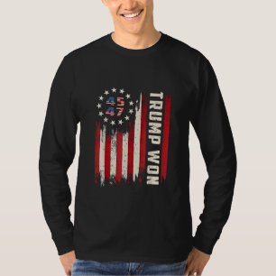 We Won TRUMP INAUGURATION American Flag T-Shirt