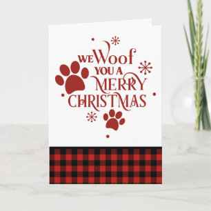 We Woof you a Merry Christmas Dog Card