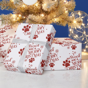 We Woof you a Merry Christmas Wrapping Paper