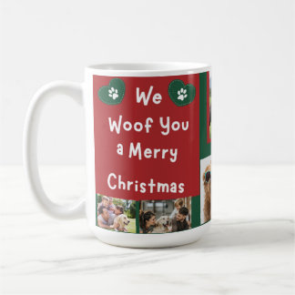 We Woof You Merry Christmas Family Pet Photo cute Coffee Mug