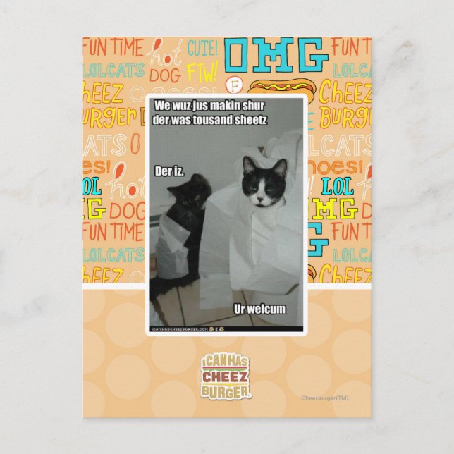 We wuz jus makin on postcard (Front)