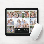 We ♥ You Daddy Photo Collage  Mouse Pad<br><div class="desc">Get those family photos off your phone and into this We ♥ You Daddy photo collage for a thoughtful gift to be treasured whatever the occasion! **PLEASE READ BEFORE ORDERING** If you make changes to the shape or size or choose another product and the design is cropped in any way...</div>