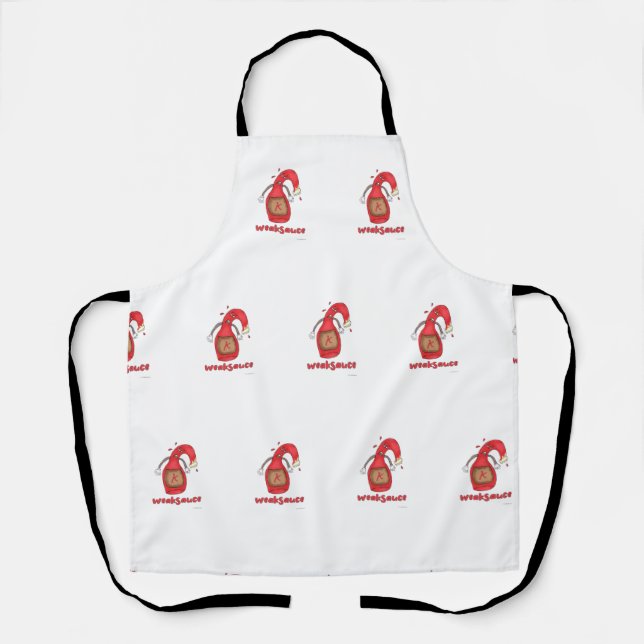 Weak Sauce Fun Condiment Toon All-Over Print Apron (Front)