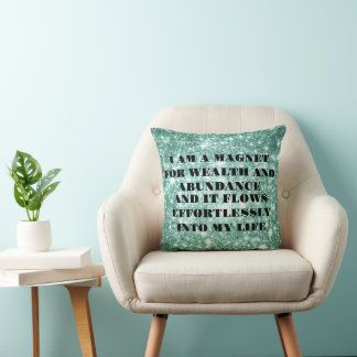 Wealth and Abundance Affirmation Cushion
