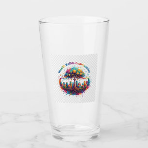 Wealth Builds Communities T-Shirt Design Glass