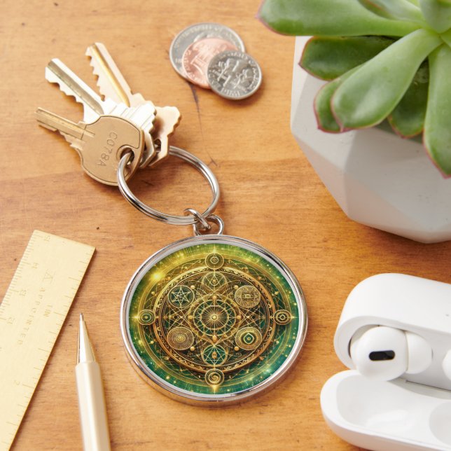 Wealth Flow Sigil Key Ring (Desk)