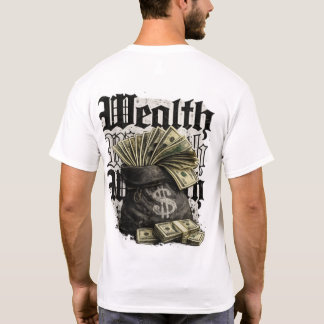 Wealth Money Bag Men's Back Print T-Shirt