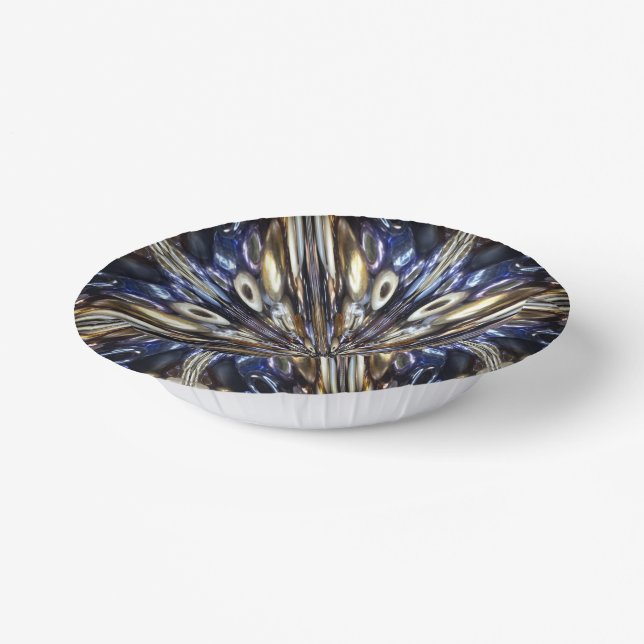 Wealth Of Seed Beading Abstract Pattern Paper Plate (Angled)