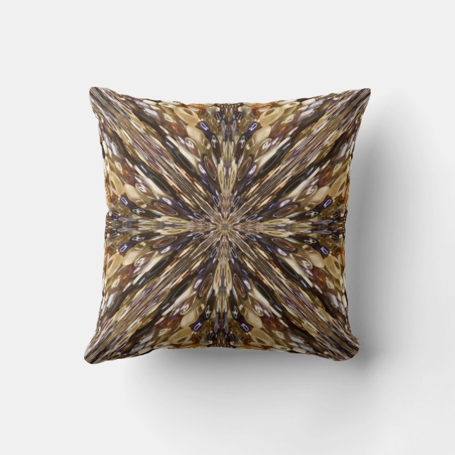 Wealth Of Seed Beads Abstract Pattern Cushion (Back)