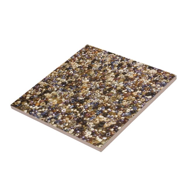 Wealth Of Seed Beads Ceramic Tile (Side)